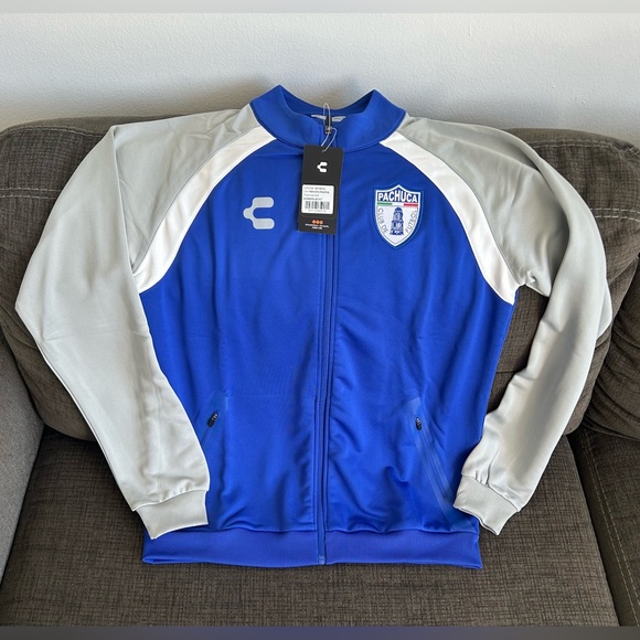 Charly Authentic C.F. Pachuca Mexico Soccer Futbol Blue Jacket Men’s Sz: L - Picture 1 of 4